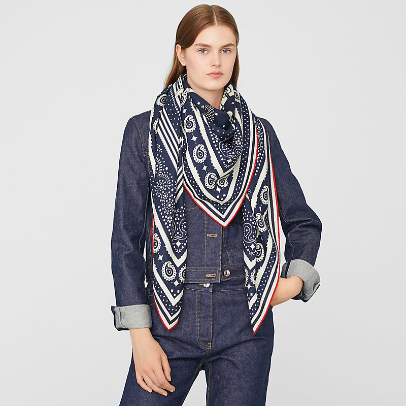 Couvertures et Tenues de Jour Bandana shawl 140 | Hermès Canada